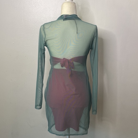 Green mesh dress - Picture 12 of 14